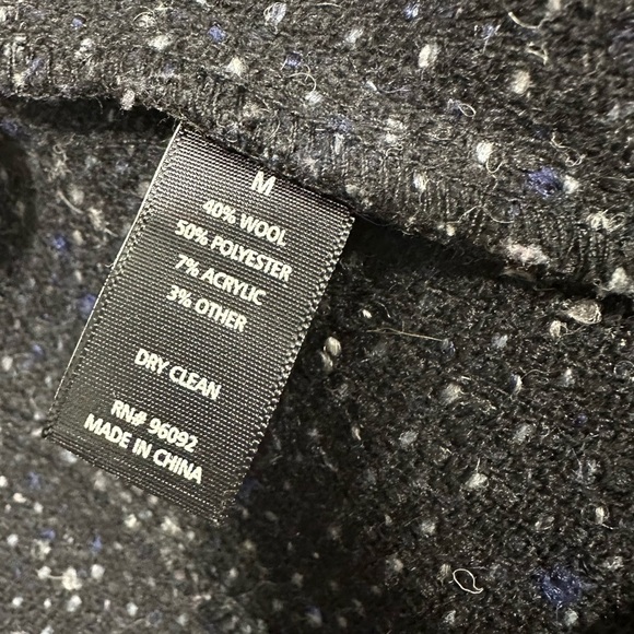 Will Smith Women's Black White & Blue Tweed Jacket - Picture 10 of 12